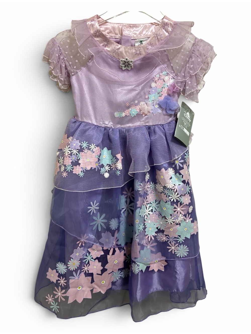 Disney Store Encanto Isabela Costume Dress Kids Size 5/6 Girls Purple Floral New